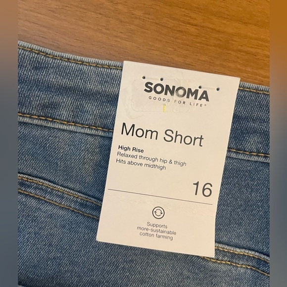 NWT Sonoma high rise mom shorts size 16 - Picture 2 of 5